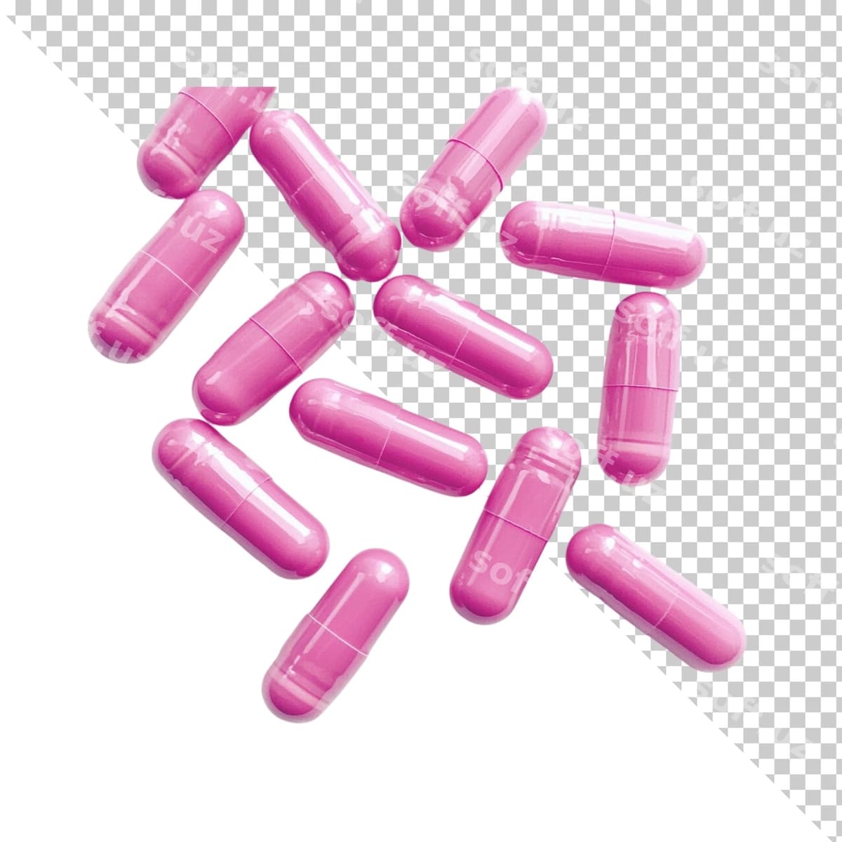 Tabletlarlar izolyatsiya shaffof fonda | Pills isolated transparent background