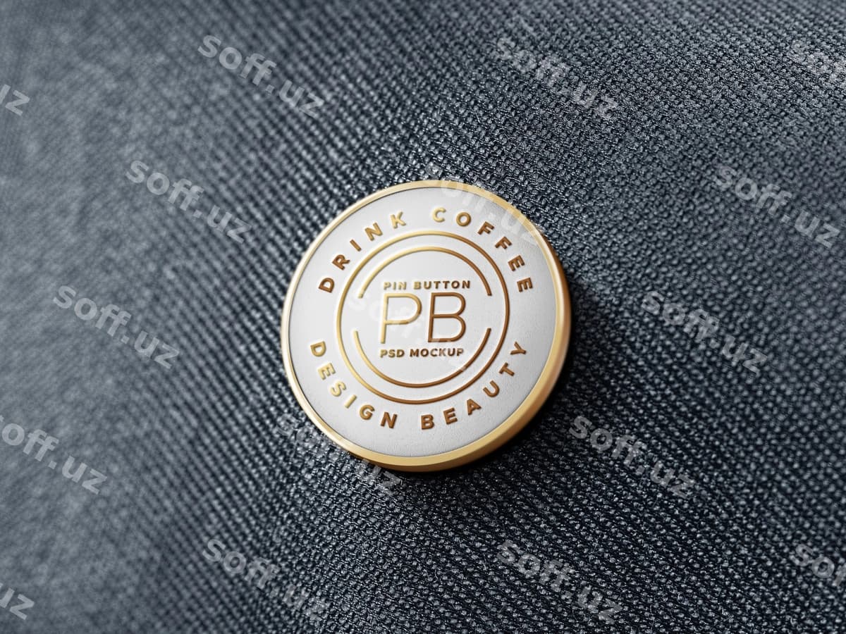 Pin brelok mockup | Pin badge mockup