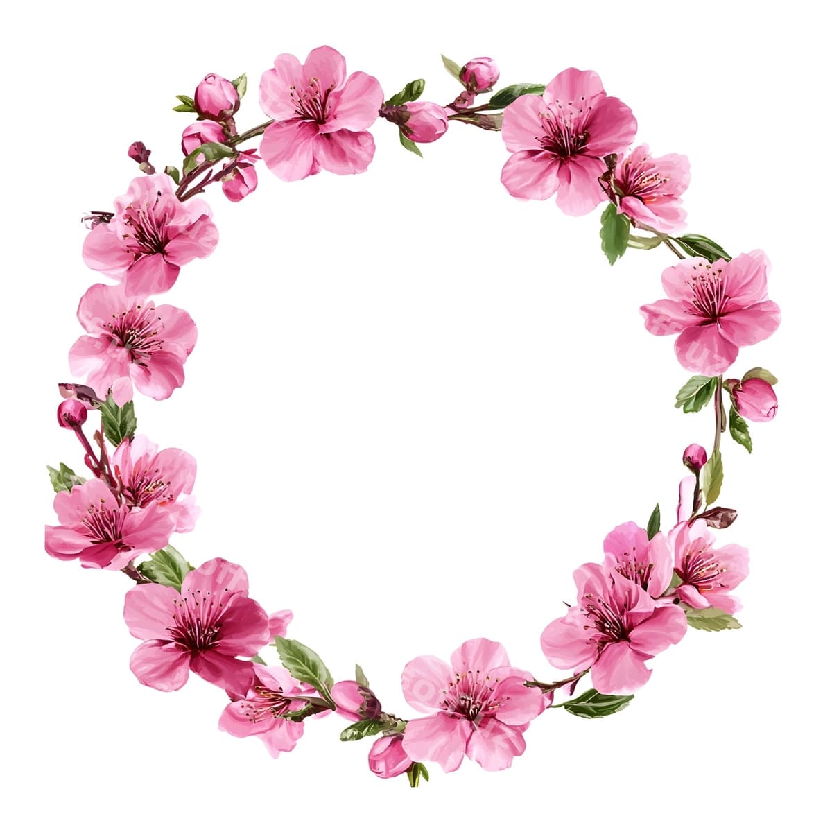Pushti gilos mevasi garlandi | Pink cherry blossom wreath