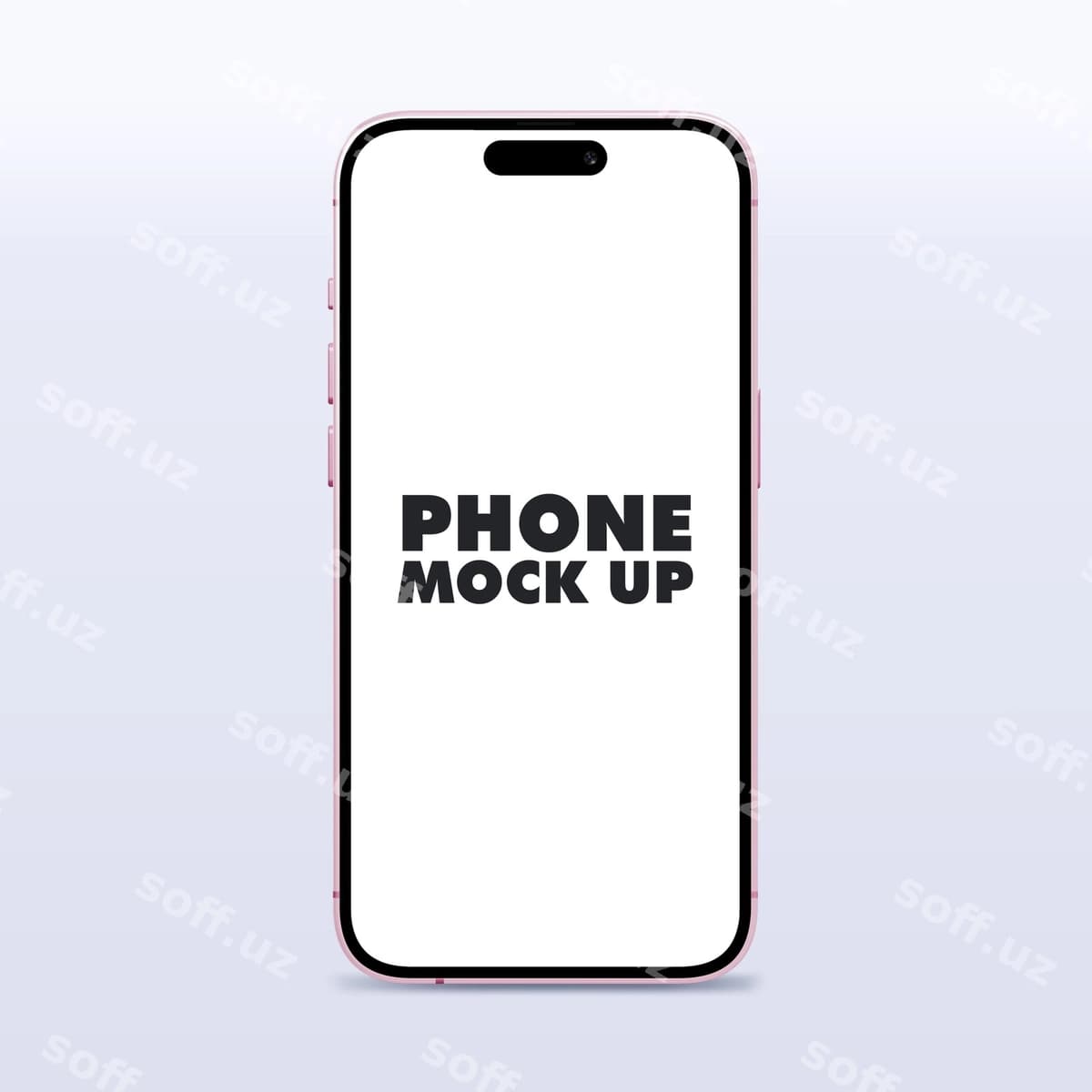 Pink telefon mockup shabloni | Pink phone mockup template