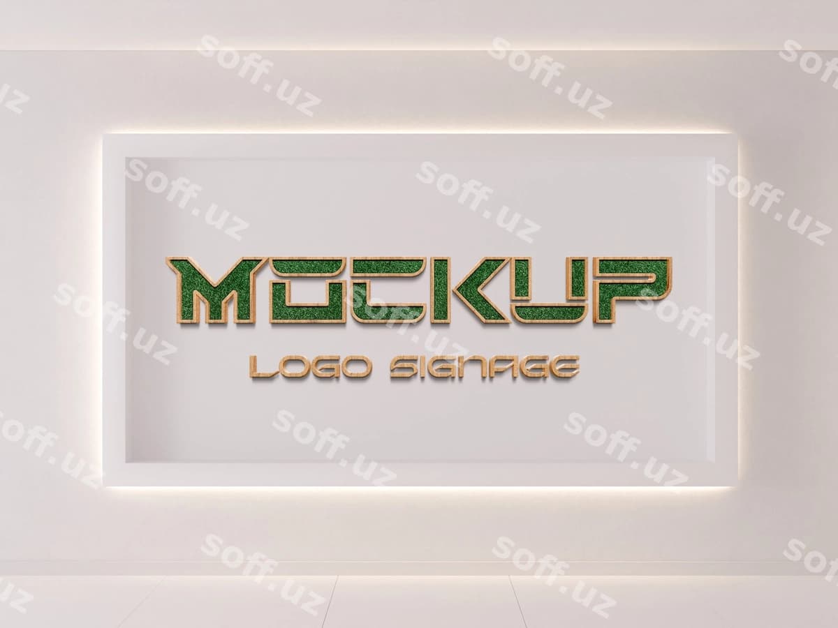 Flora logotipi mockupi | Plant sign logo mockup