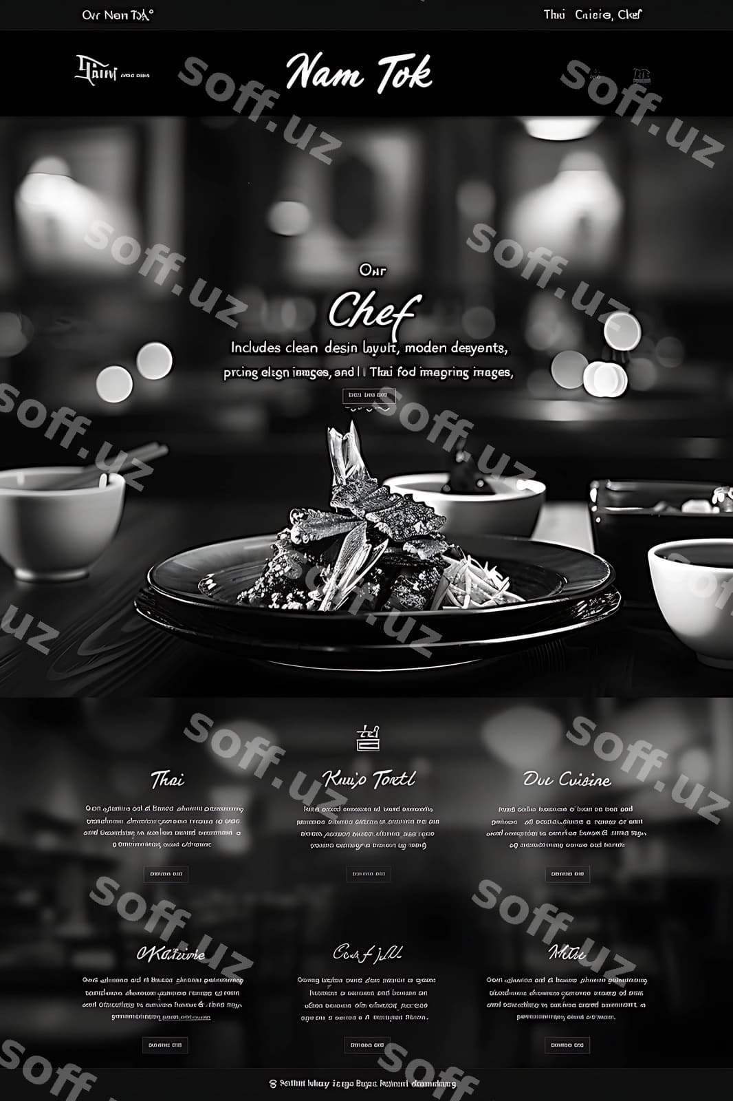 Chef menu nomli poster restorani | Poster restaurant called chef menu