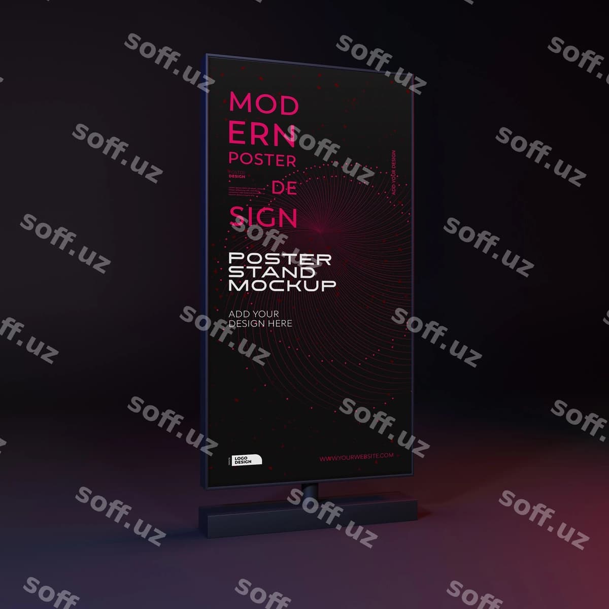 Poytak stoyoq dizayn namunasi | Poster stand design mockup