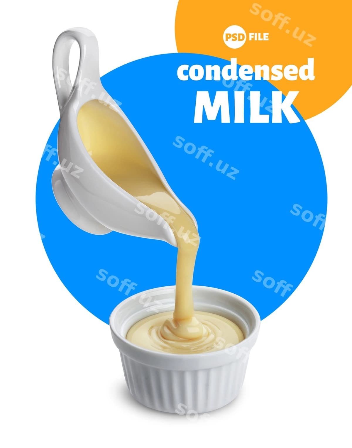 Quyultirilgan sutni izolyatsiya qilingan holda quyish | Pouring condensed milk isolated