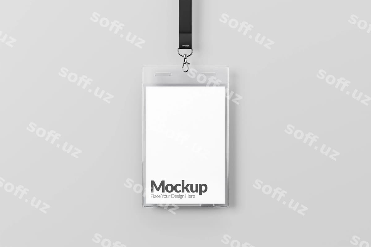 Kasbiy ID karta shabloni mockup | Professional id card mockup template