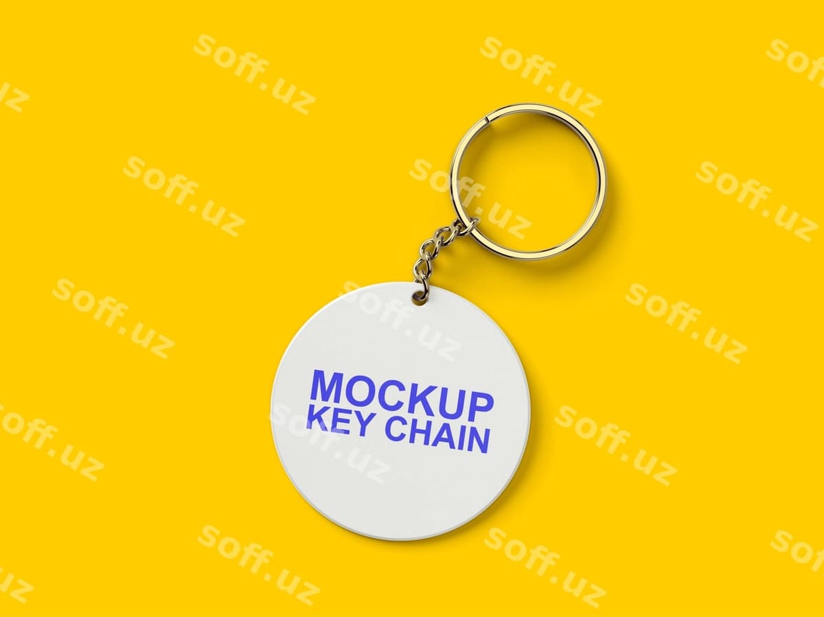 Psd kalit zanjir mockup | Psd key chain mockup