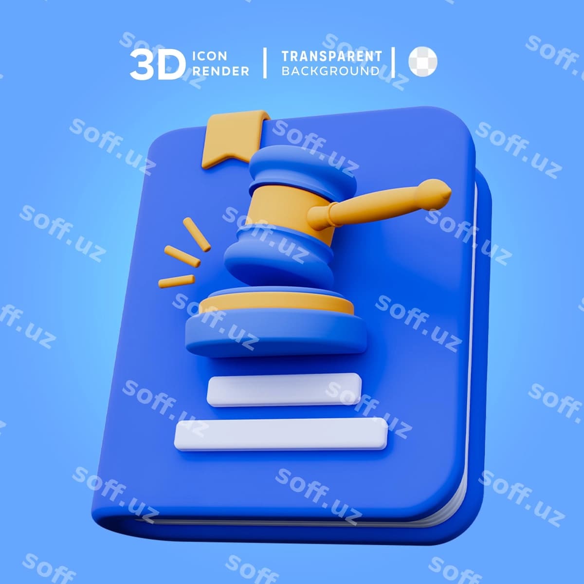 Psd qonun kitobi 3d illustratsiyasi | Psd law book 3d illustration