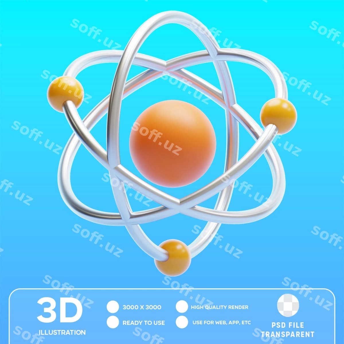 Psd moddalar fizikasi 3d illustratsiyasi | Psd particle physic 3d illustration