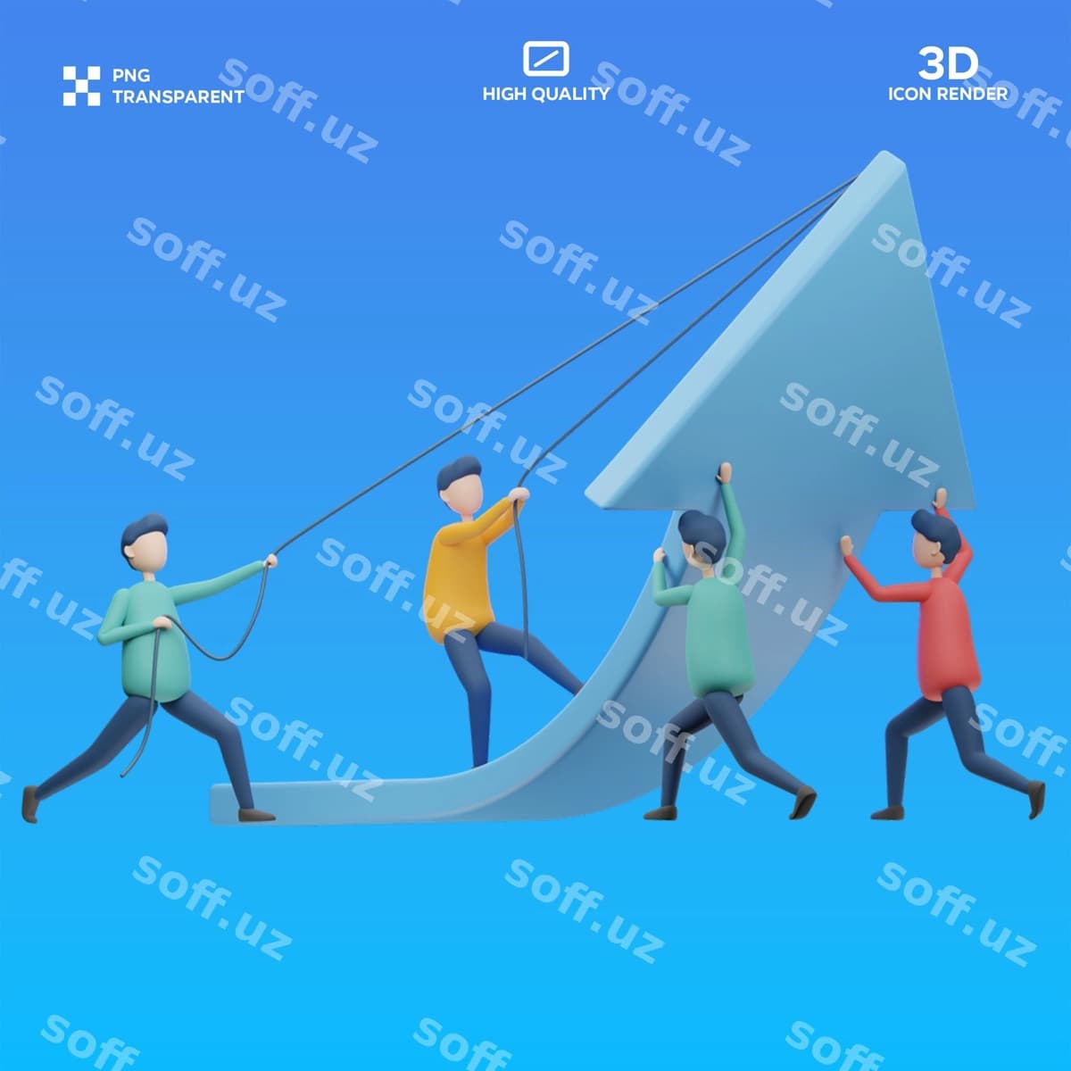 Psd hamkorlik 3d illustratsiyasi | Psd teamwork 3d illustration