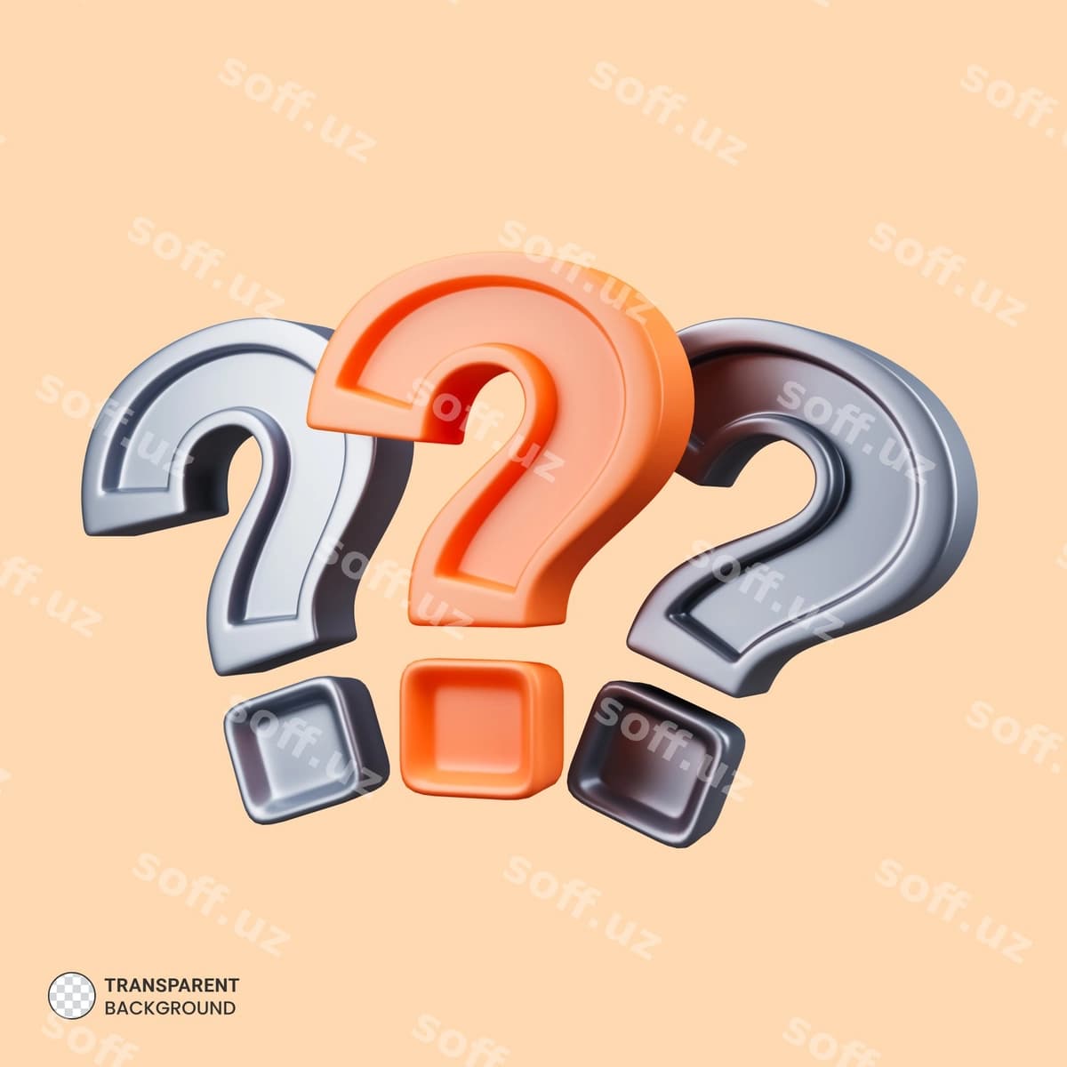 Savol belgisi 3D rendering | Question mark 3d rendering