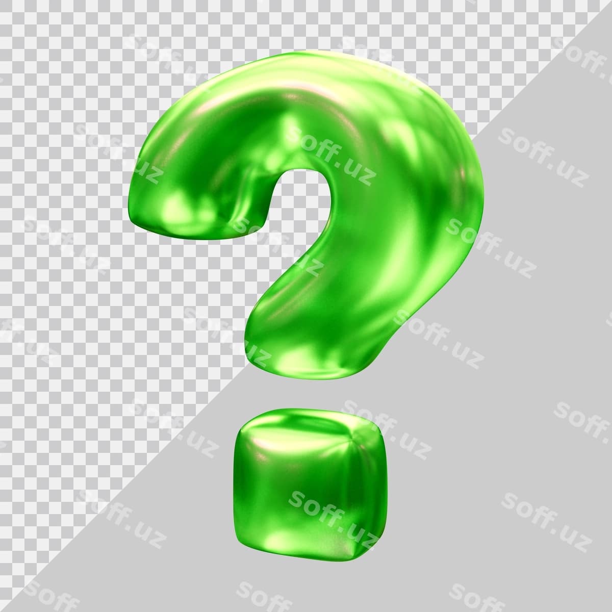 Savol belgisi 3d render | Question mark symbol 3d render