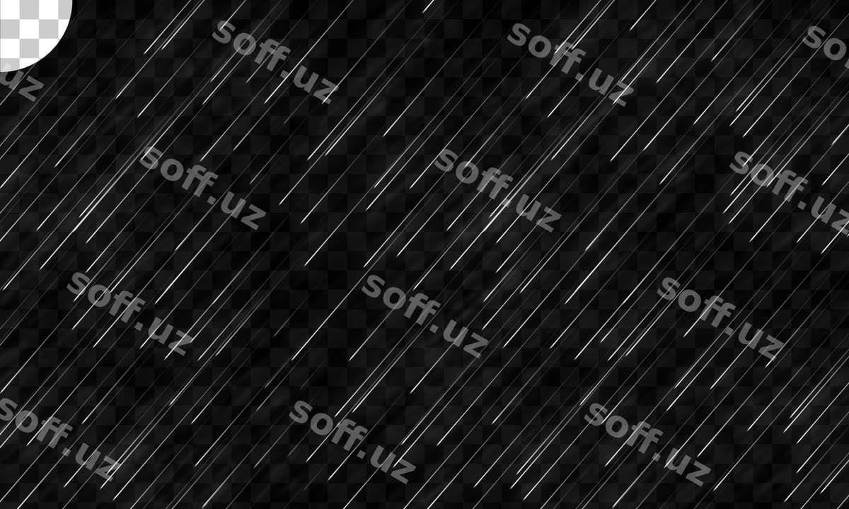 Yomg'ir tomchilari shaffof fon | Rainfall drops transparent background