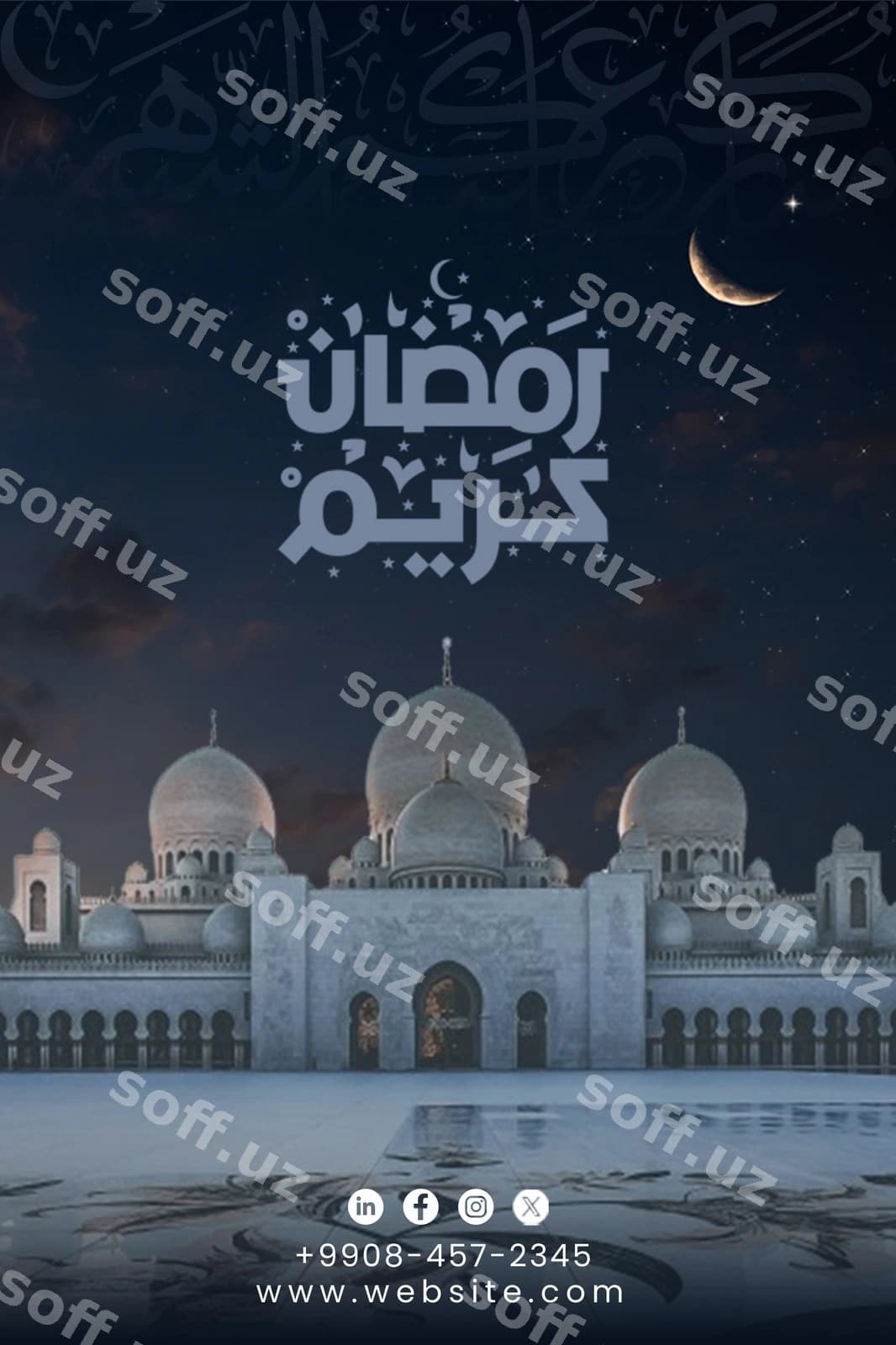 Ramadan kareem poyezt shabloni | Ramadan kareem poster template