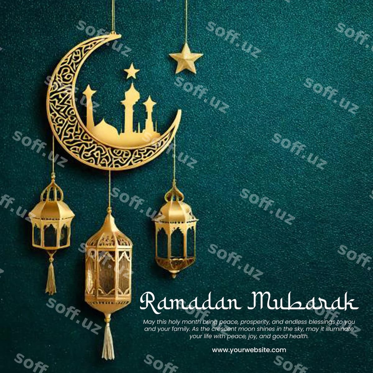 Ramadan muborak ijtimoiy tarmoqlar post dizayni | Ramadan mubarak social media post design