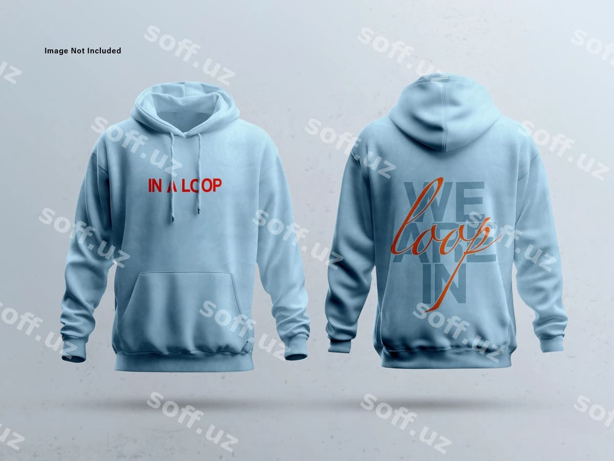 Haqiqiy qalpoq maketi | Realistic hoodie mockup