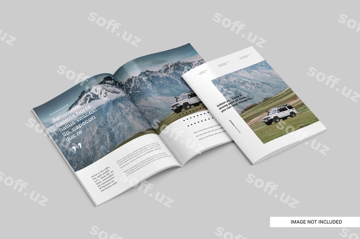 Realistik jurnal shabloni | Realistic magazine template