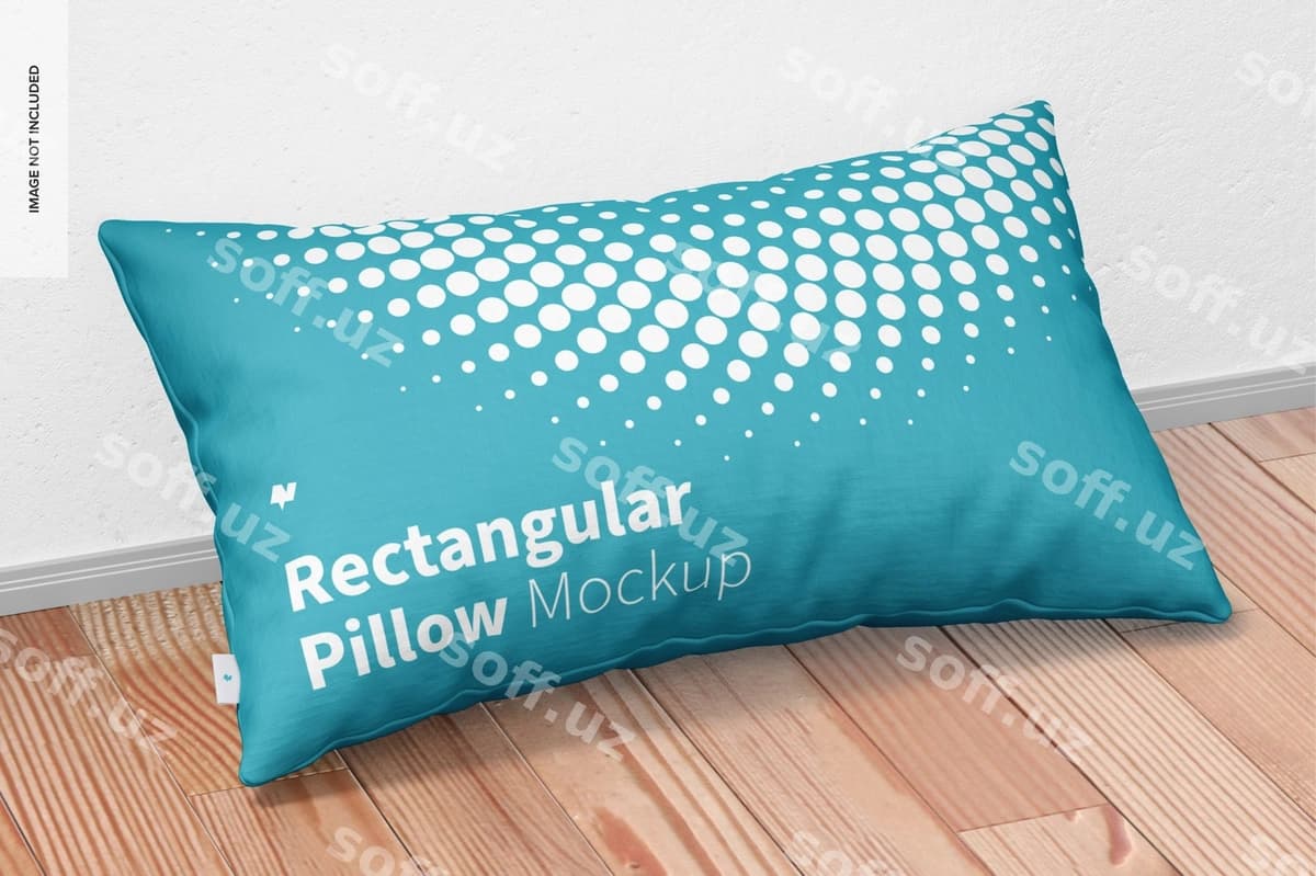 To'g'ri to'rtburchak pillo mockup | Rectangular pillow mockup