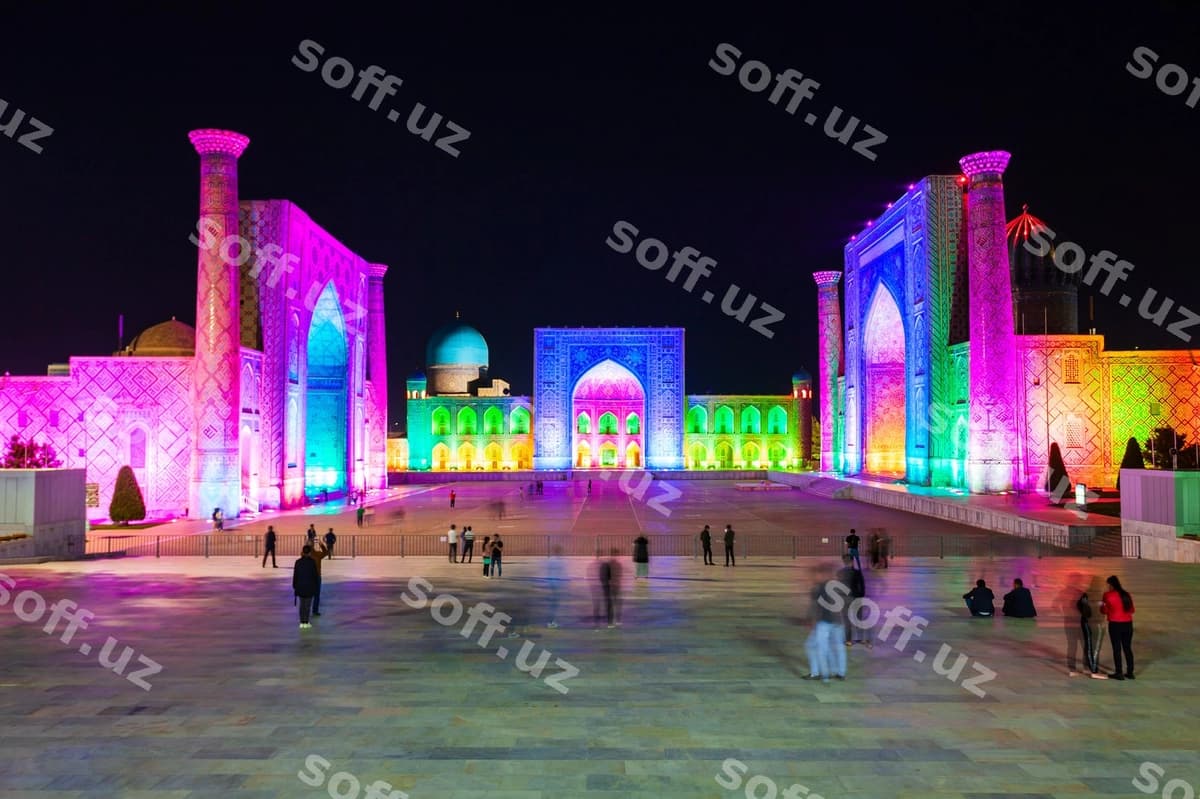 Registon tungi lazer shousi, O'zbekiston | Registan night laser show uzbekistan