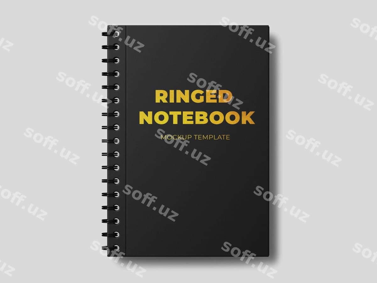 Halqali daftar maket shabloni | Ringed notebook mockup template
