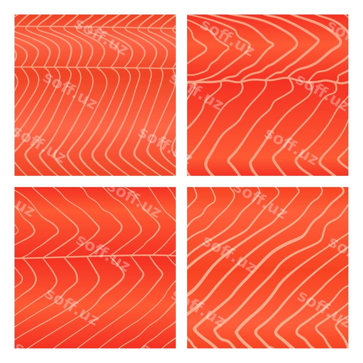 Qizil ikra alabalık go'shti to'qimalarining fonlari | Salmon trout meat textures backgrounds