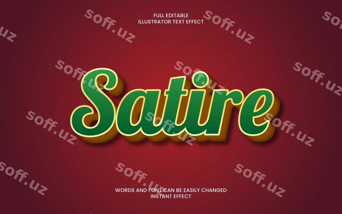 Satiriya matn effekti | Satire text effect