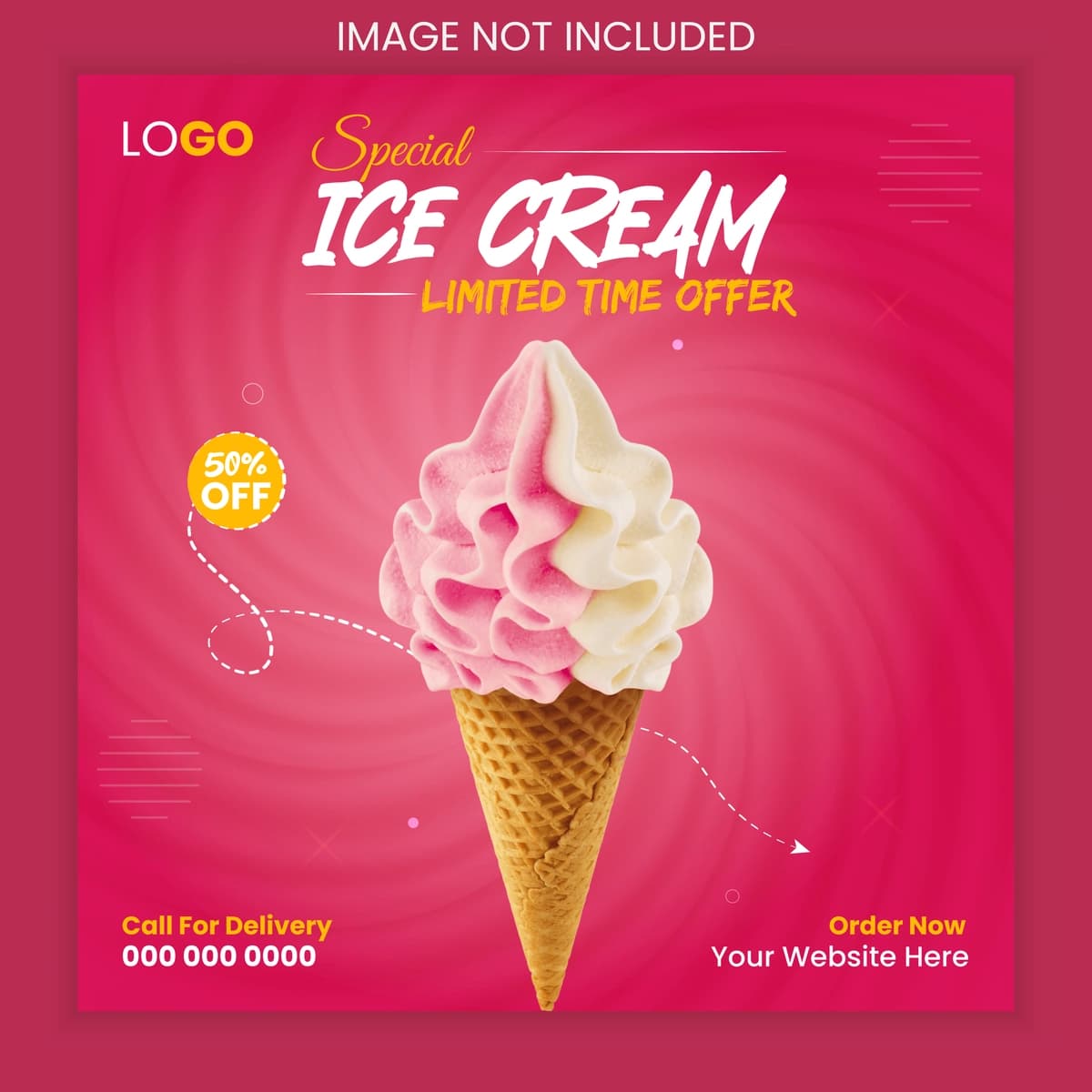 Vektor ijodiy zamonaviy mazali kvadrat ijtimoiy media post dizayni | Vector creative modern delicious square social media post design