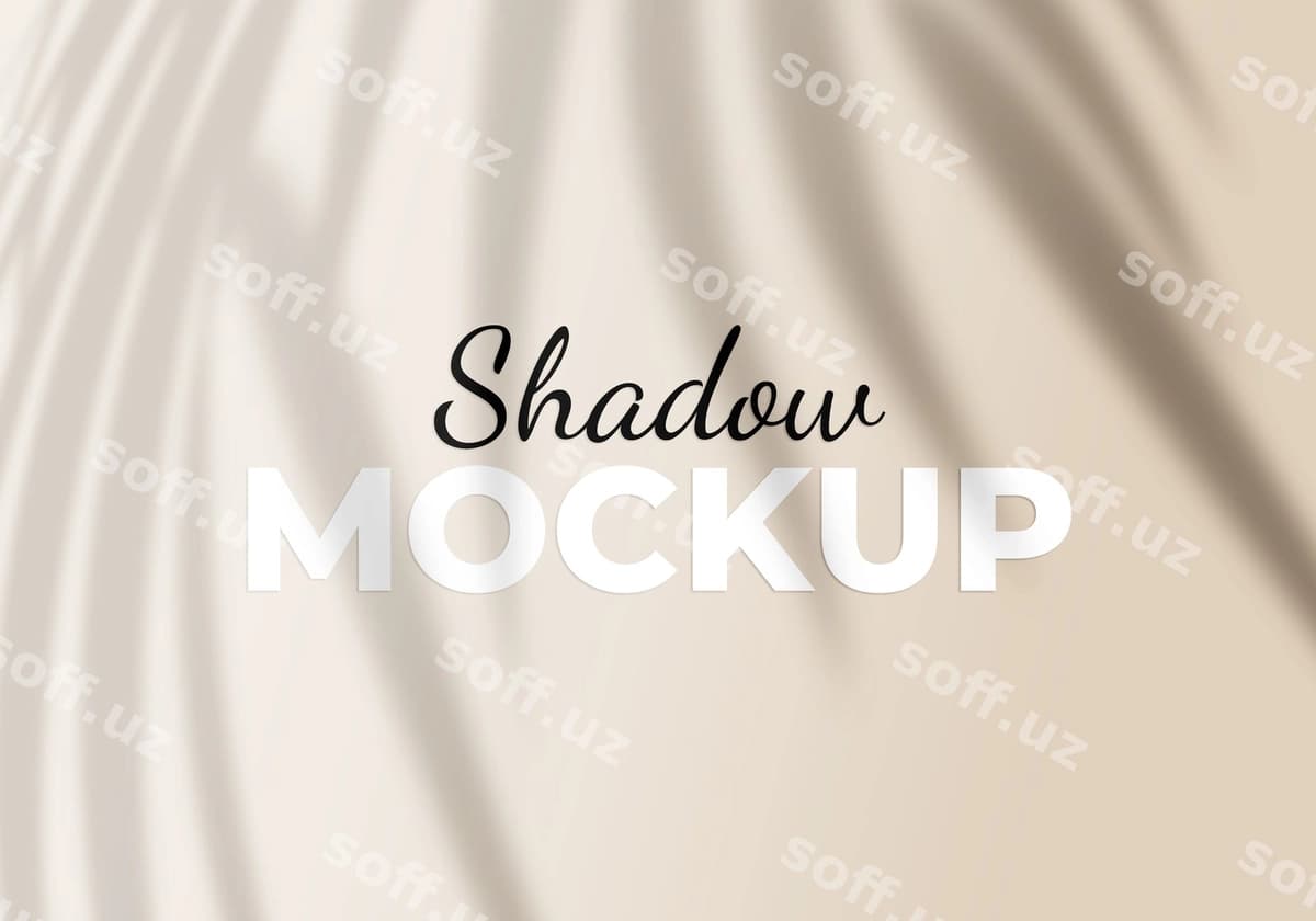 Soya qoplamasi psd maket | Shadow overlay mockup psd