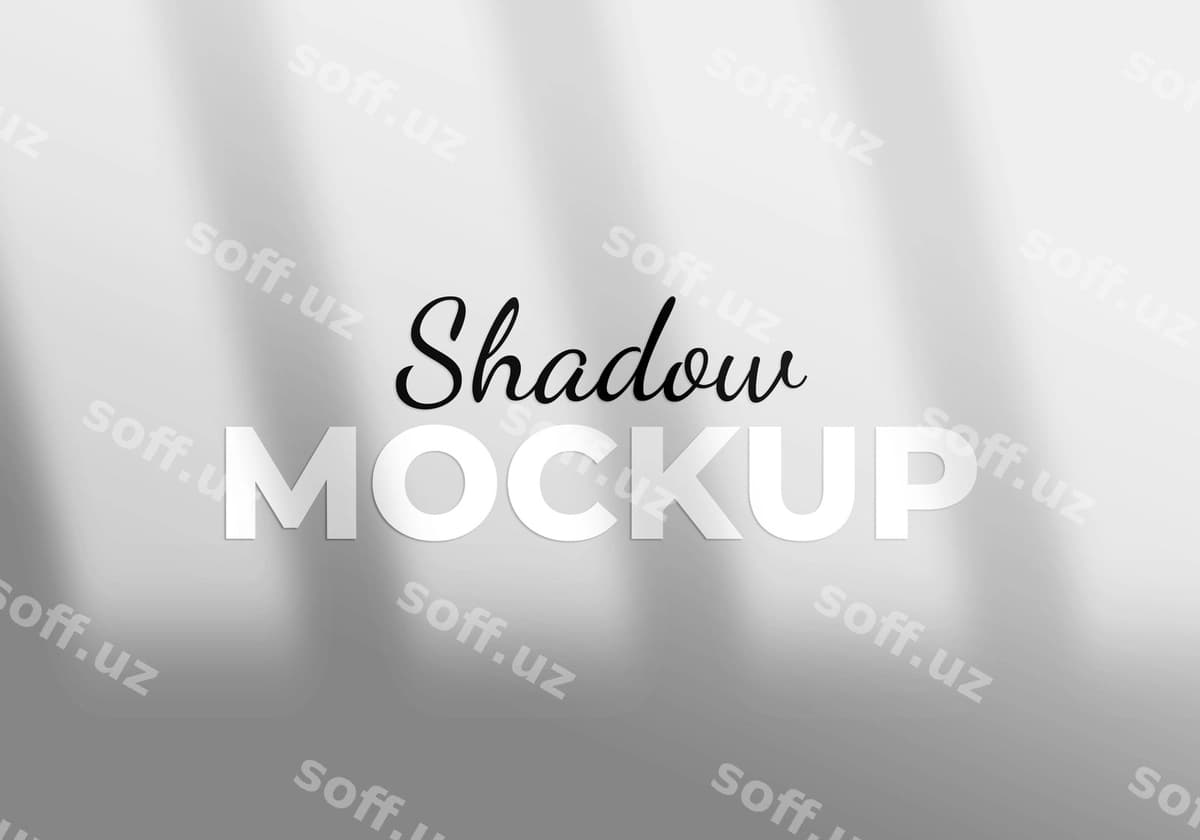 Soya qoplamasi maketi | Shadow overlay mockup