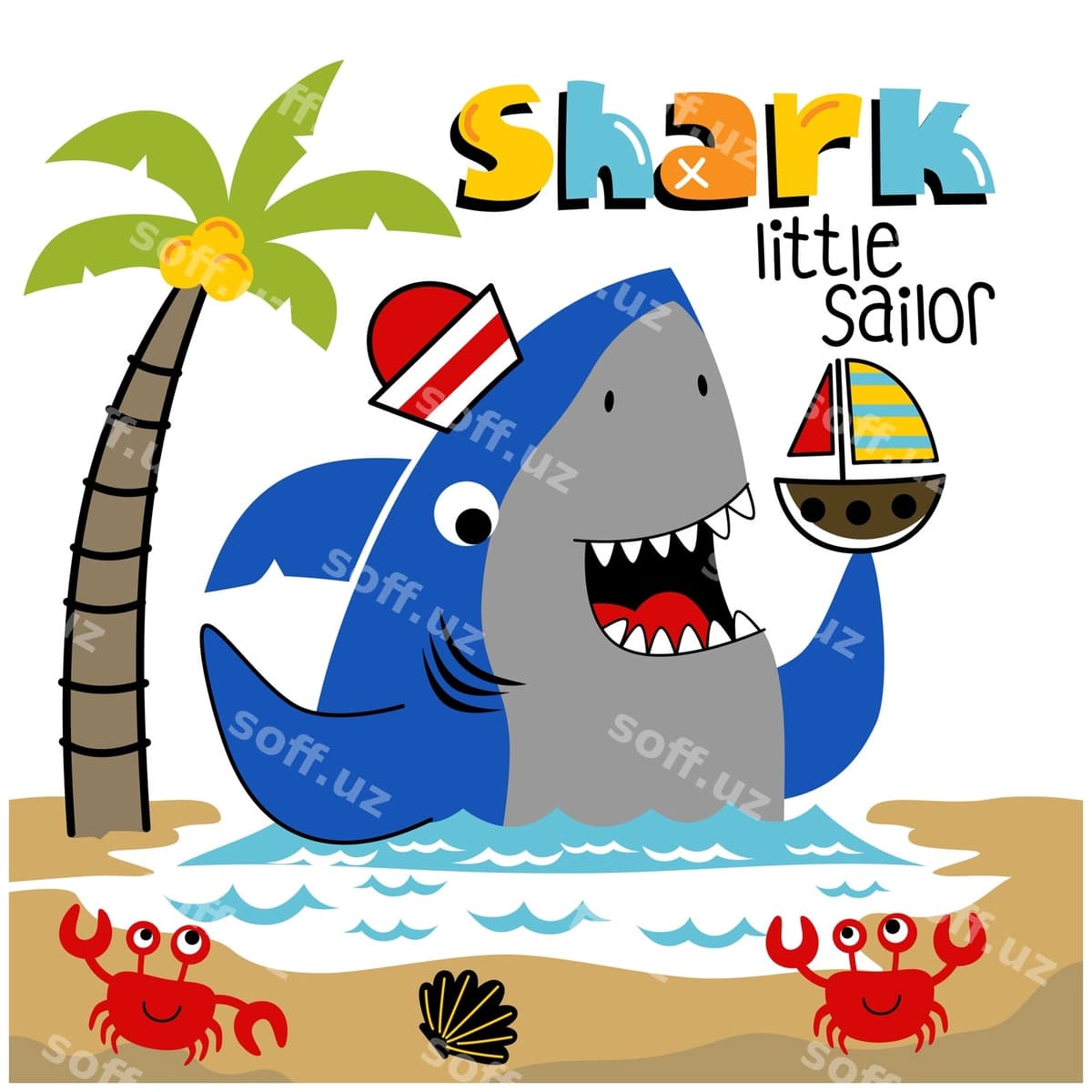 Akula Sailorman komik hayvon multfilmi | Shark sailorman funny animal cartoon