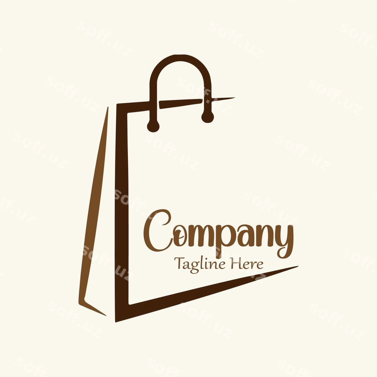 Xarid Beg logotip shabloni | Shopping beg logo template