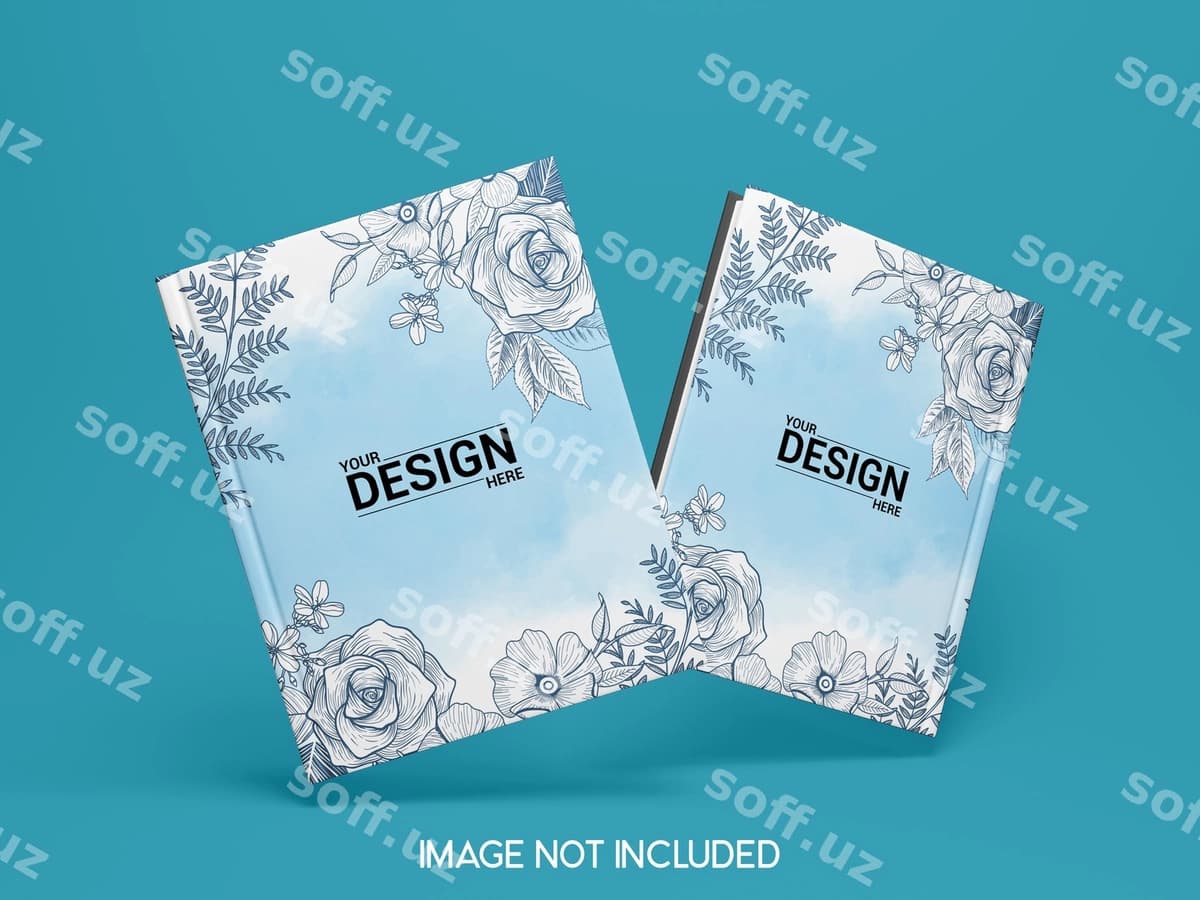 Oddiy kitob varaq namunasi | Simple book cover mockup