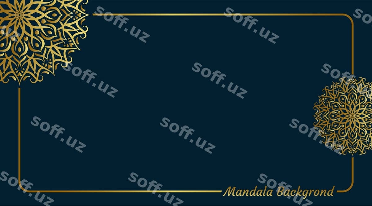 Oddiy mandala orqa fonda yashil oltin | Simple mandala background green gold