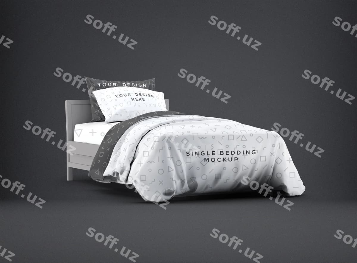 Yakka yotoq uchun mo'rtab namunasi | Single bedding mockup