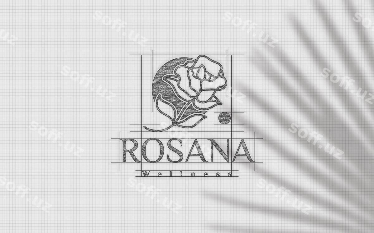 Sketch logotipi maketi dizayni | Sketch logo mockup design