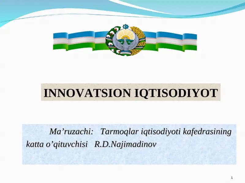 INNOVATSION IQTISODIYOT
