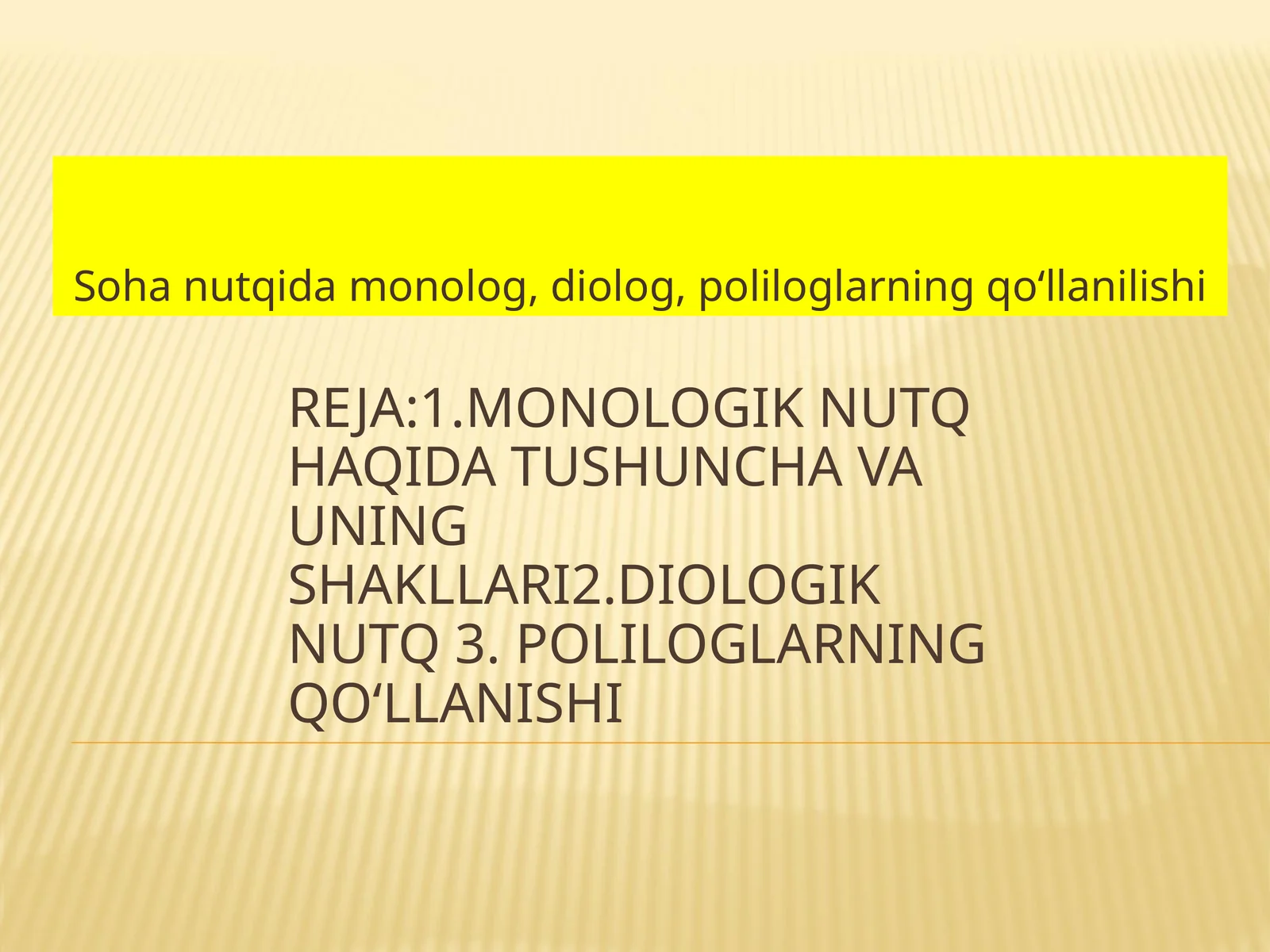 Monologik nutq