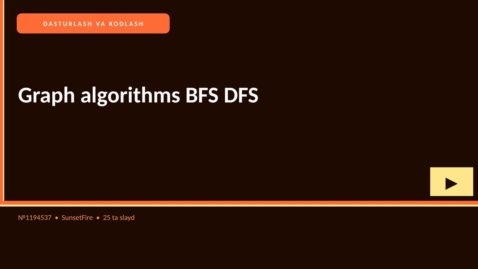 GRAPH ALGORITHMS BFS DFS