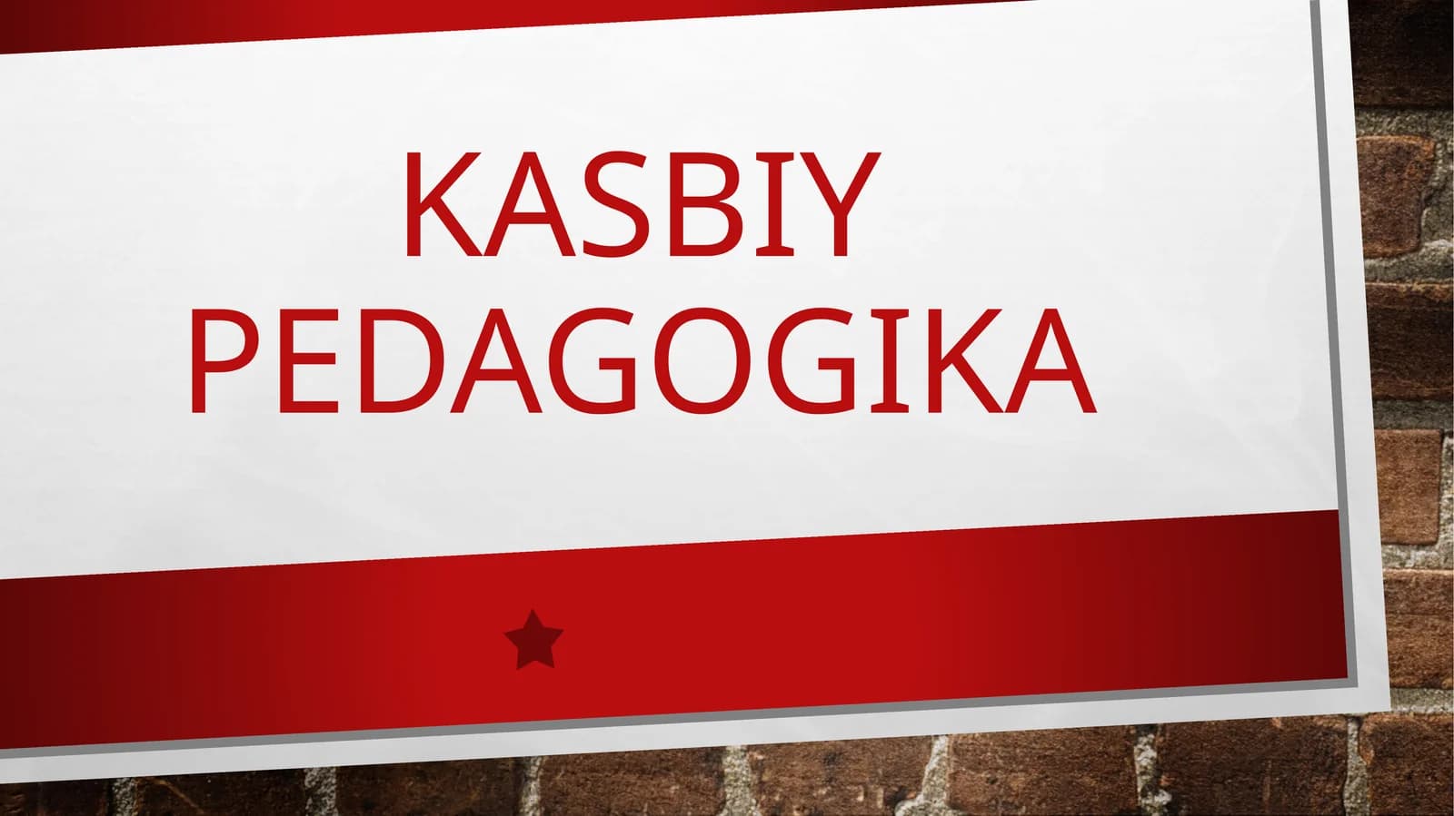 kasbiypedagogika