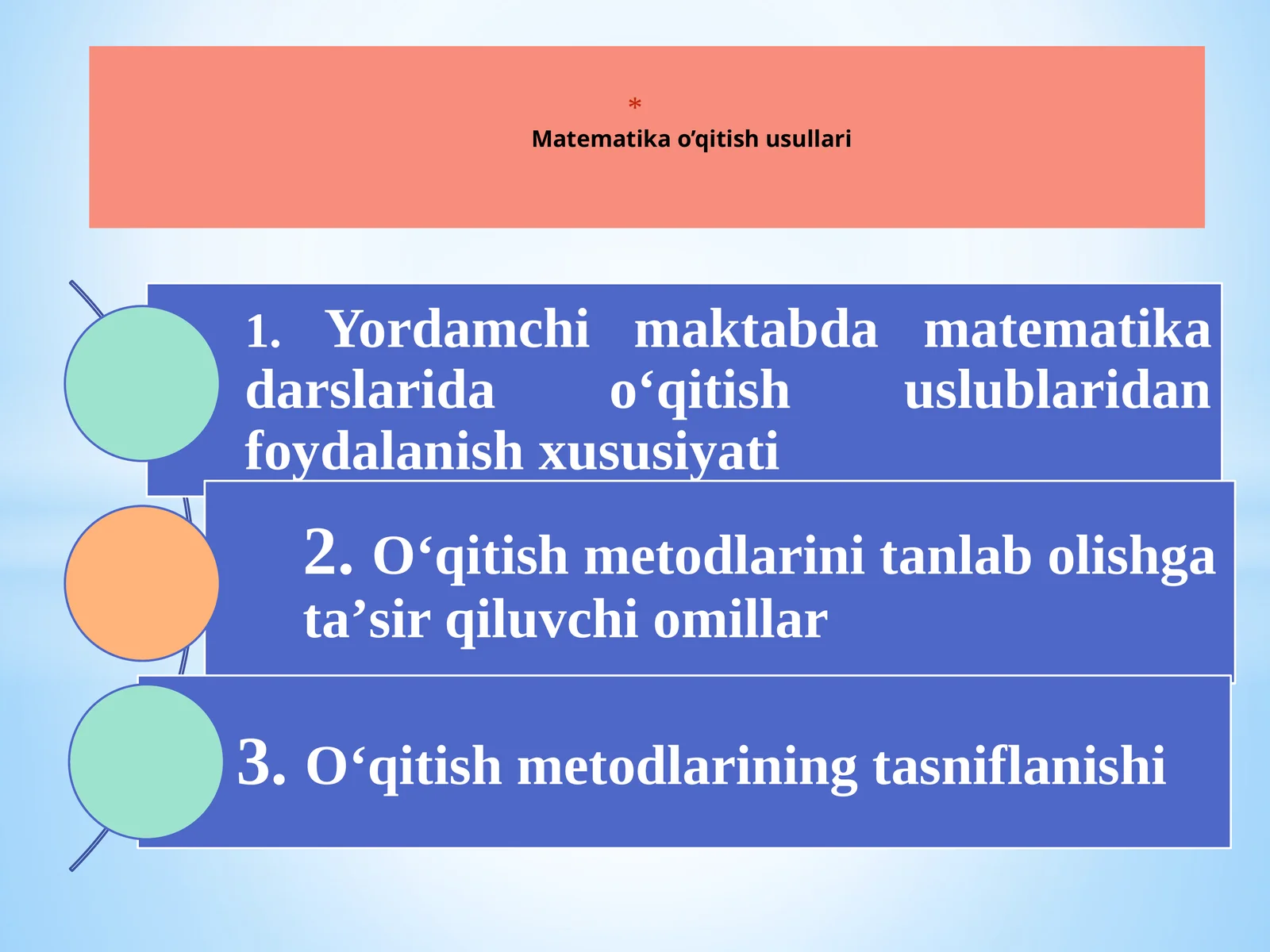 Matematikao’qitish usullari