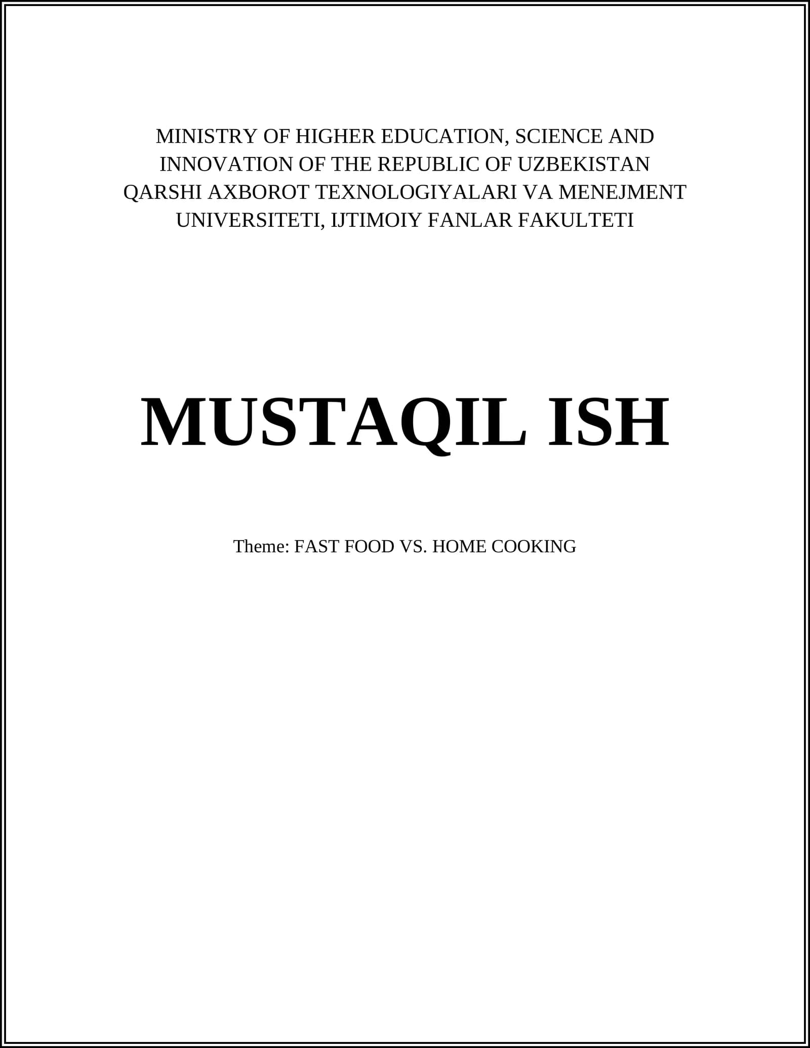 MUSTAQIL ISH