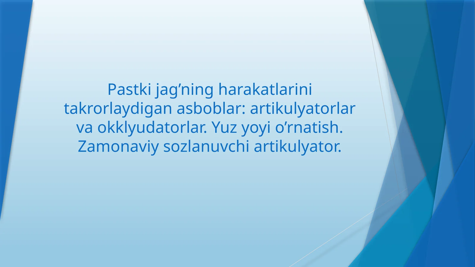 Stomatologik artikulyator