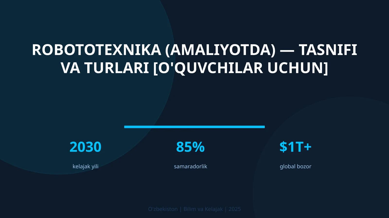 Robototexnika (amaliyotda) — tasnifi va turlari [o'quvchilar uchun]