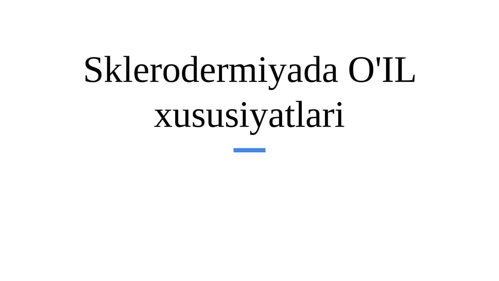 Sklerodermiyada o'pka interstitsial zararlanishi (2-variant)