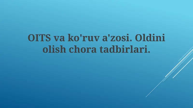 OITS va ko'rish
