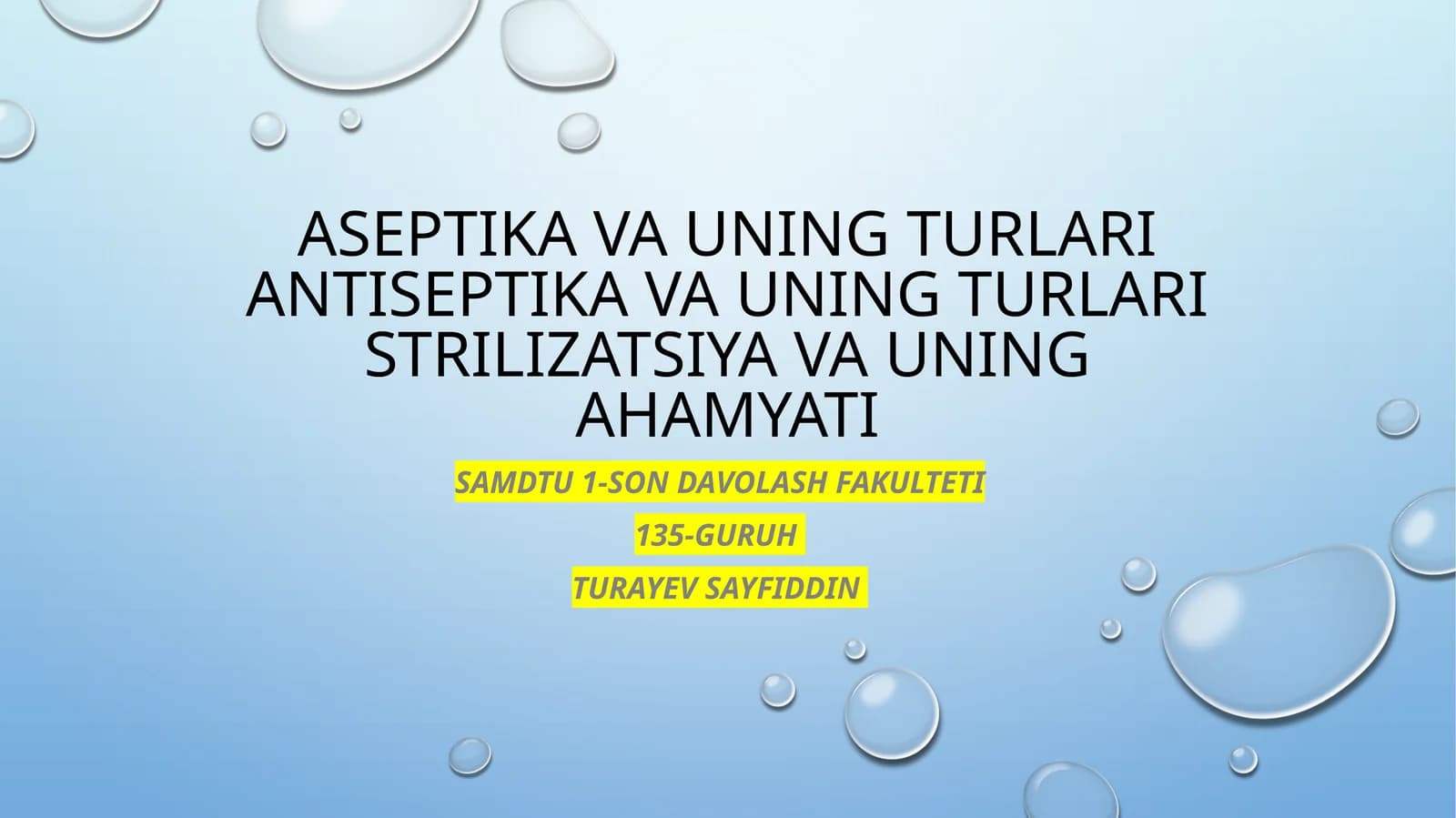 Aseptik turlari