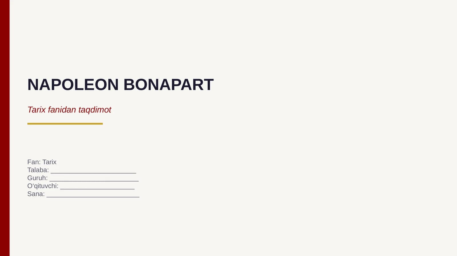 NAPOLEON BONAPART