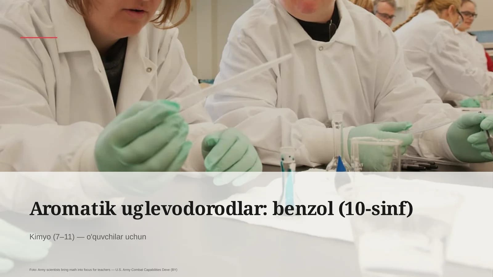 Aromatik uglevodorodlar: benzol (10-sinf)