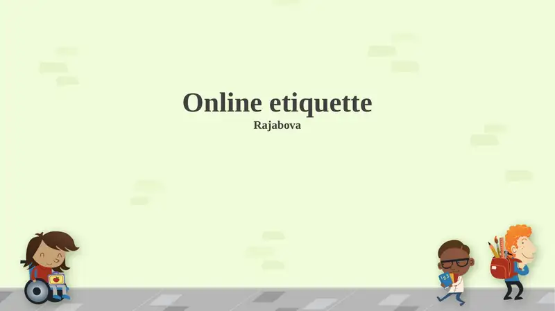 Online etiquette