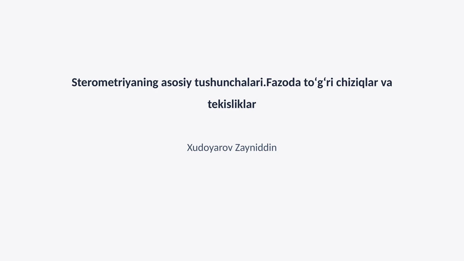 Sterometriya: Ta'rifi va ahamiyati