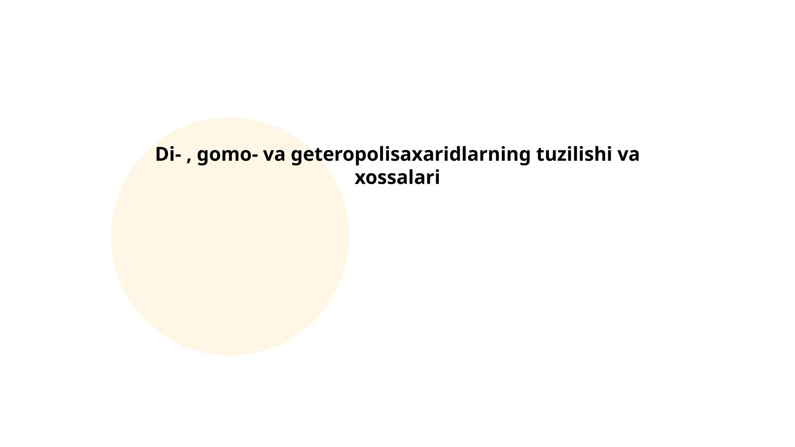 Disaxaridlarning molekulyar tuzilishi
